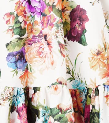 Abito in lino con stampa floreale | Dolce&Gabbana Kids