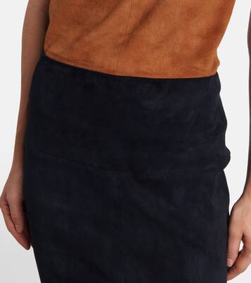 Bleistiftrock Gin aus Veloursleder | Stouls