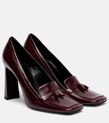 Chloé 90 leather loafer pumps | Saint Laurent