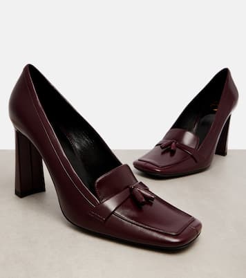 Chloé 90 leather loafer pumps | Saint Laurent