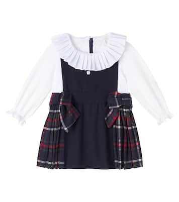 Baby tartan cotton-blend dress | Patachou
