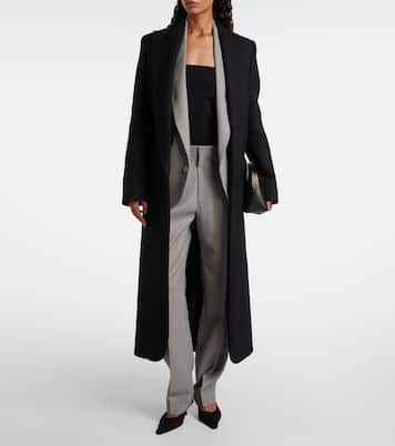 Single-breasted wool-blend coat | Victoria Beckham