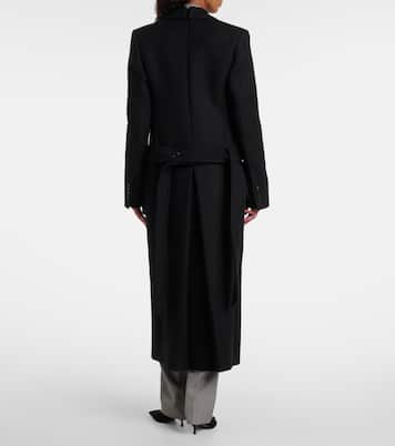 Single-breasted wool-blend coat | Victoria Beckham