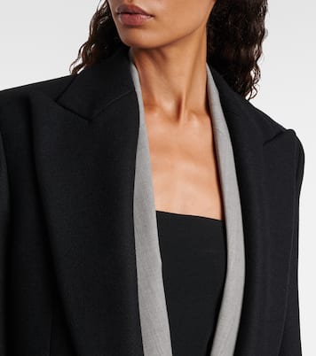 Single-breasted wool-blend coat | Victoria Beckham