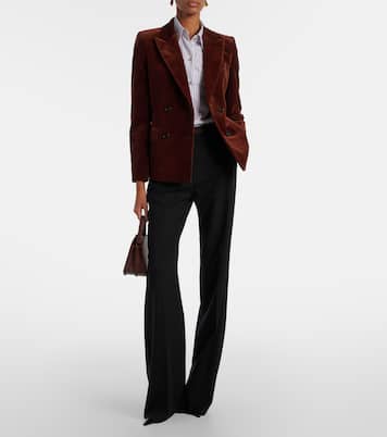 Veda double-breasted velvet blazer | Nili Lotan