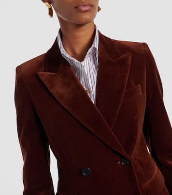 Veda double-breasted velvet blazer | Nili Lotan