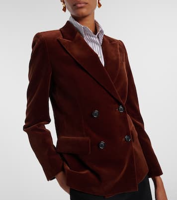Veda double-breasted velvet blazer | Nili Lotan
