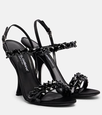 105 embellished satin sandals | Dolce&Gabbana