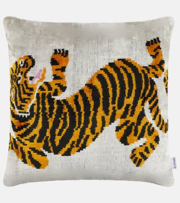 Silk and cotton velvet cushion | Les-Ottomans