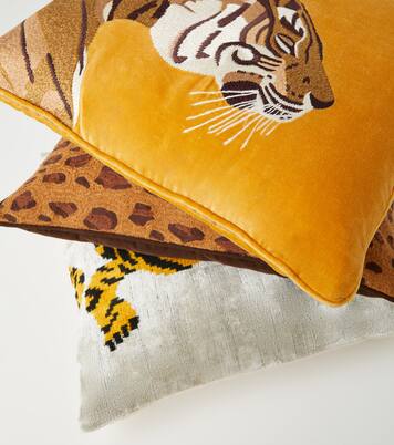 Silk and cotton velvet cushion | Les-Ottomans