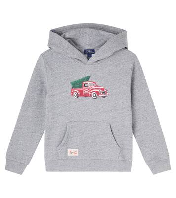 Printed cotton-blend fleece hoodie | Polo Ralph Lauren Kids