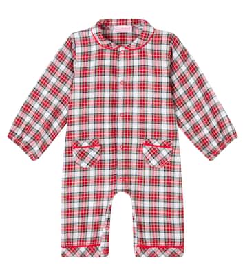 Baby checked cotton onesie | La Coqueta