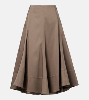 Janan cotton-blend sateen midi skirt | Proenza Schouler