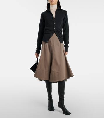 Janan cotton-blend sateen midi skirt | Proenza Schouler