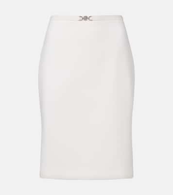 Jupe midi en laine vierge | Versace