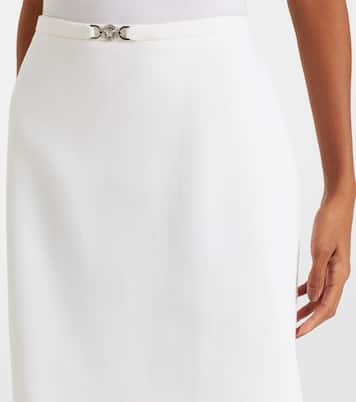 Jupe midi en laine vierge | Versace