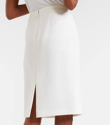 Jupe midi en laine vierge | Versace