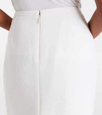 Jupe midi en laine vierge | Versace