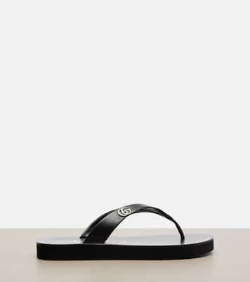 Mila Double G leather thong sandals | Gucci