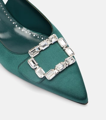 Mayjou satin slingback flats | Manolo Blahnik