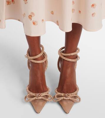 Double Bow 110 mesh slingback pumps | Mach & Mach