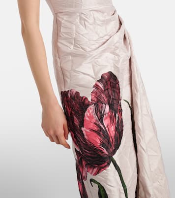 فستان ميدي درابيه من الساتان بورود | Erdem