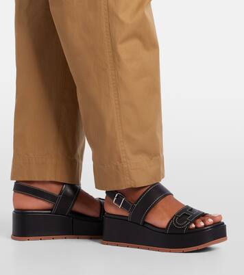 Sandales compensées H703 en cuir | Hogan