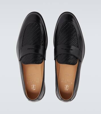 Woven leather penny loafers | Brunello Cucinelli