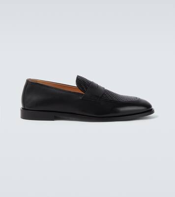 Woven leather penny loafers | Brunello Cucinelli