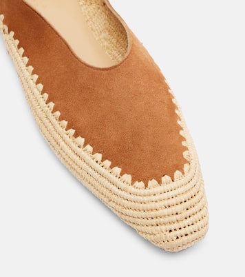 Strength crochet raffia-trimmed suede flats | Gabriela Hearst