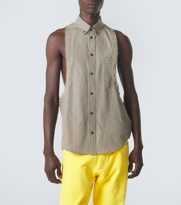 Checked cotton shirt | Versace