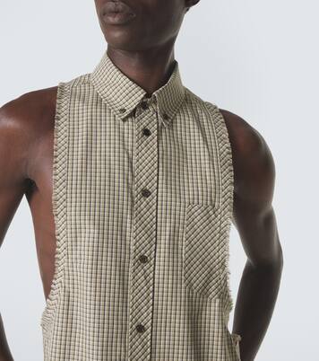 Checked cotton shirt | Versace
