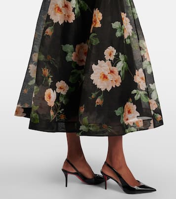 Luna linen and silk organza bustier dress | Zimmermann