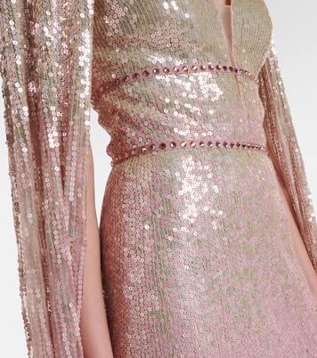 Easy Breezy sequined caped gown | Jenny Packham