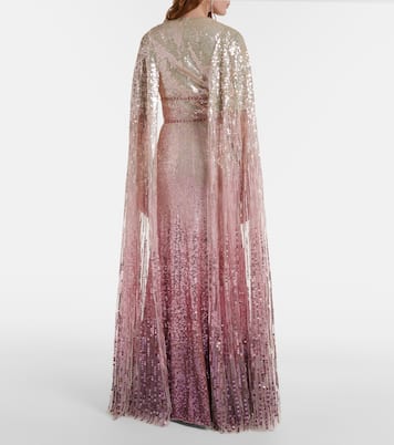 Easy Breezy sequined caped gown | Jenny Packham