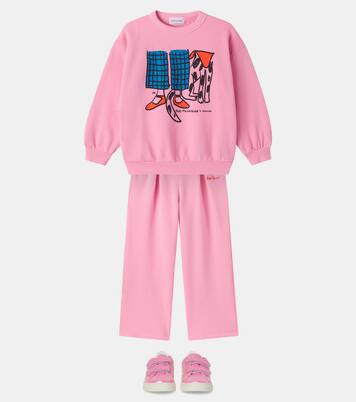Dog Friendship cotton fleece sweatshirt | Bobo Choses