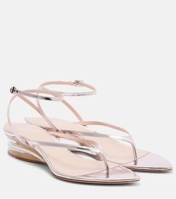 Invisible leather wedge thong sandals | Alaïa