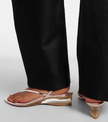 Invisible leather wedge thong sandals | Alaïa