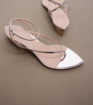 Invisible leather wedge thong sandals | Alaïa