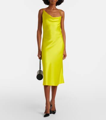 Draped satin slip dress | Stella McCartney