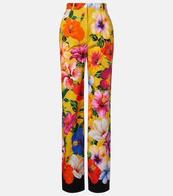 Floral cotton wide-leg pants | Dolce&Gabbana