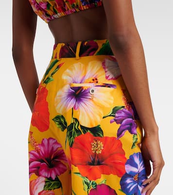 Floral cotton wide-leg pants | Dolce&Gabbana
