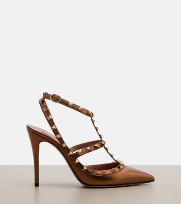 Rockstud金属感皮革高跟鞋 | Valentino Garavani