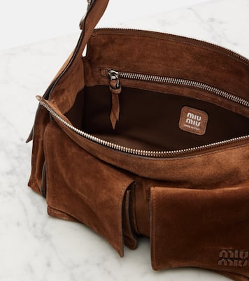 Utilitaire suede shoulder bag | Miu Miu