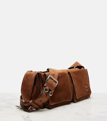 Utilitaire suede shoulder bag | Miu Miu
