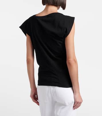 Camiseta asimétrica Beth de jersey de algodón | Agolde