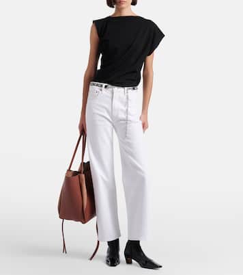 Camiseta asimétrica Beth de jersey de algodón | Agolde