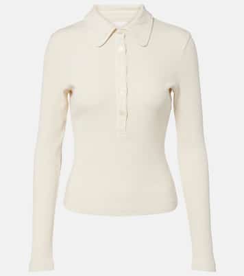 Brea ribbed-knit jersey polo shirt | Citizens of Humanity