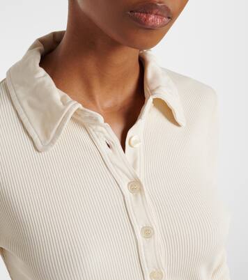 Brea ribbed-knit jersey polo shirt | Citizens of Humanity