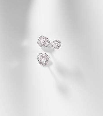 Pendientes My Twin 1+2 de oro blanco de 18 ct con diamantes | Messika